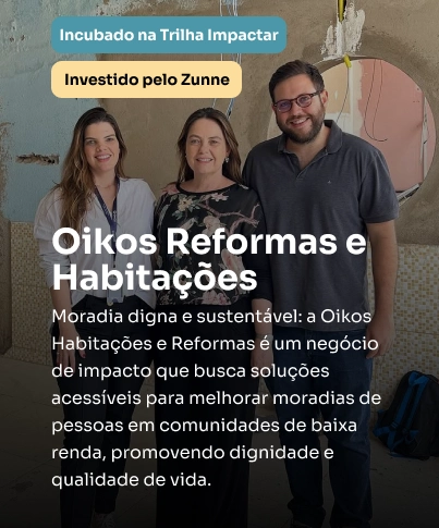 Moradia digna e sustentável: a Oikos Habitações e Reformas é um negócio de impacto que busca soluções acessíveis para melhorar moradias de pessoas em comunidades de baixa renda, promovendo dignidade e qualidade de vida.